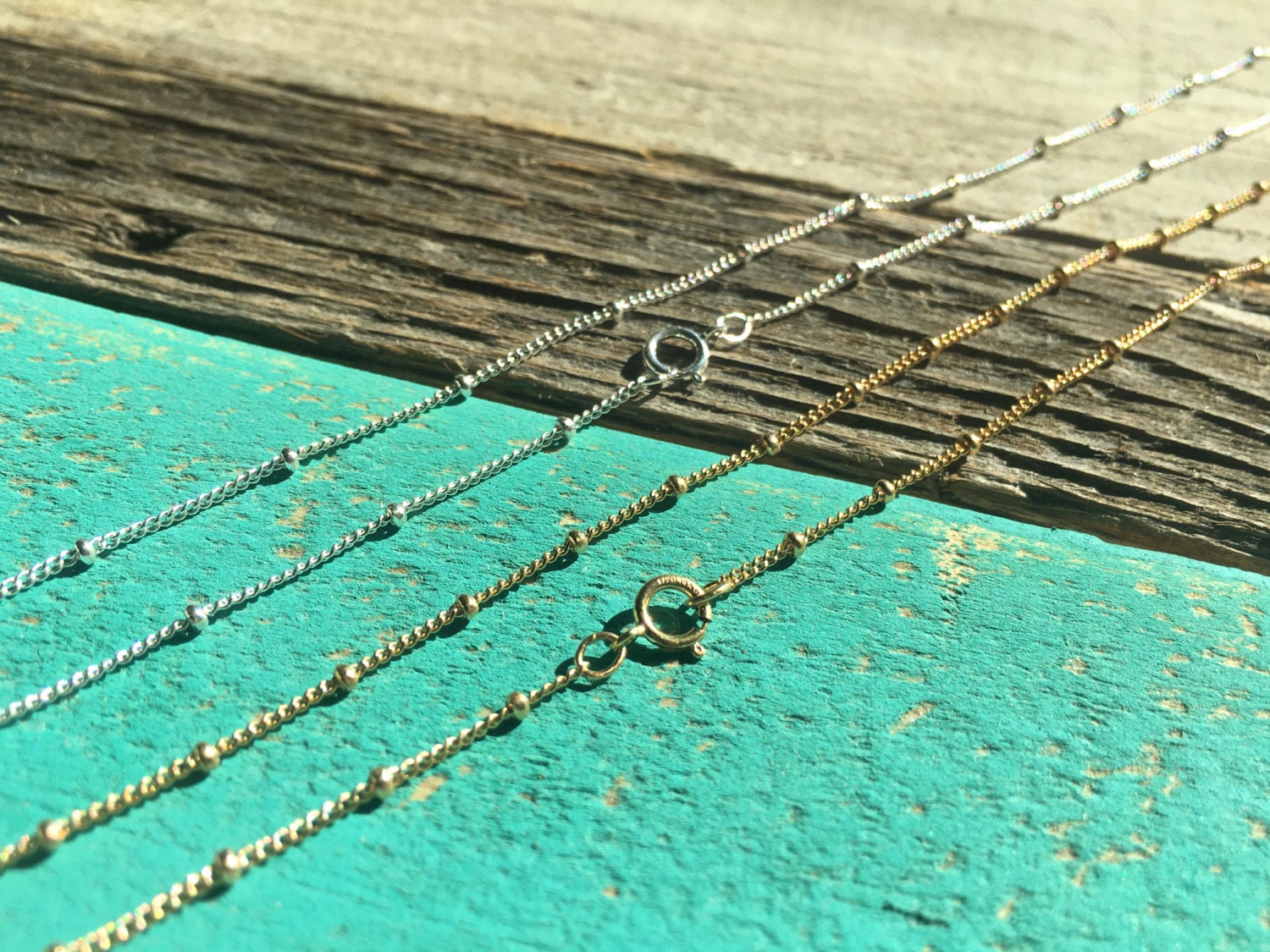 14k gold filled chain Dainty sterling silver chain necklace for women men Delicate layered necklace 14K rose gold chain Satellite chain