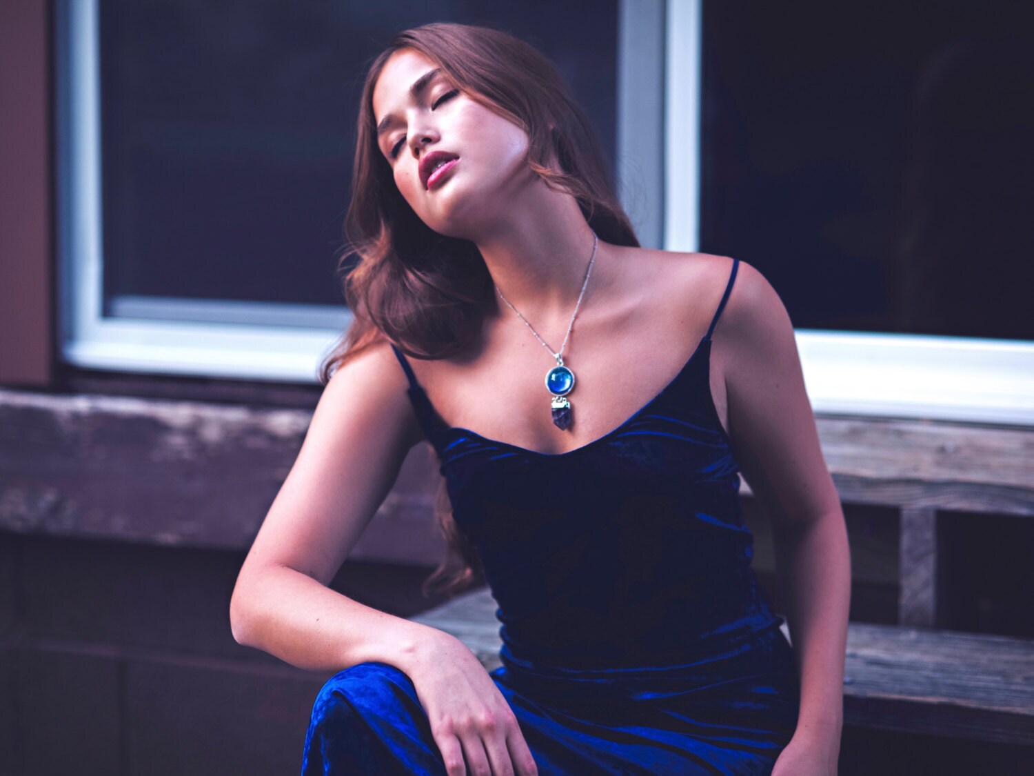 Amethyst Point necklace Real butterfly jewelry Rough gemstone necklace Gemstone slice necklace Amethyst slice necklace Amethyst Pendulum