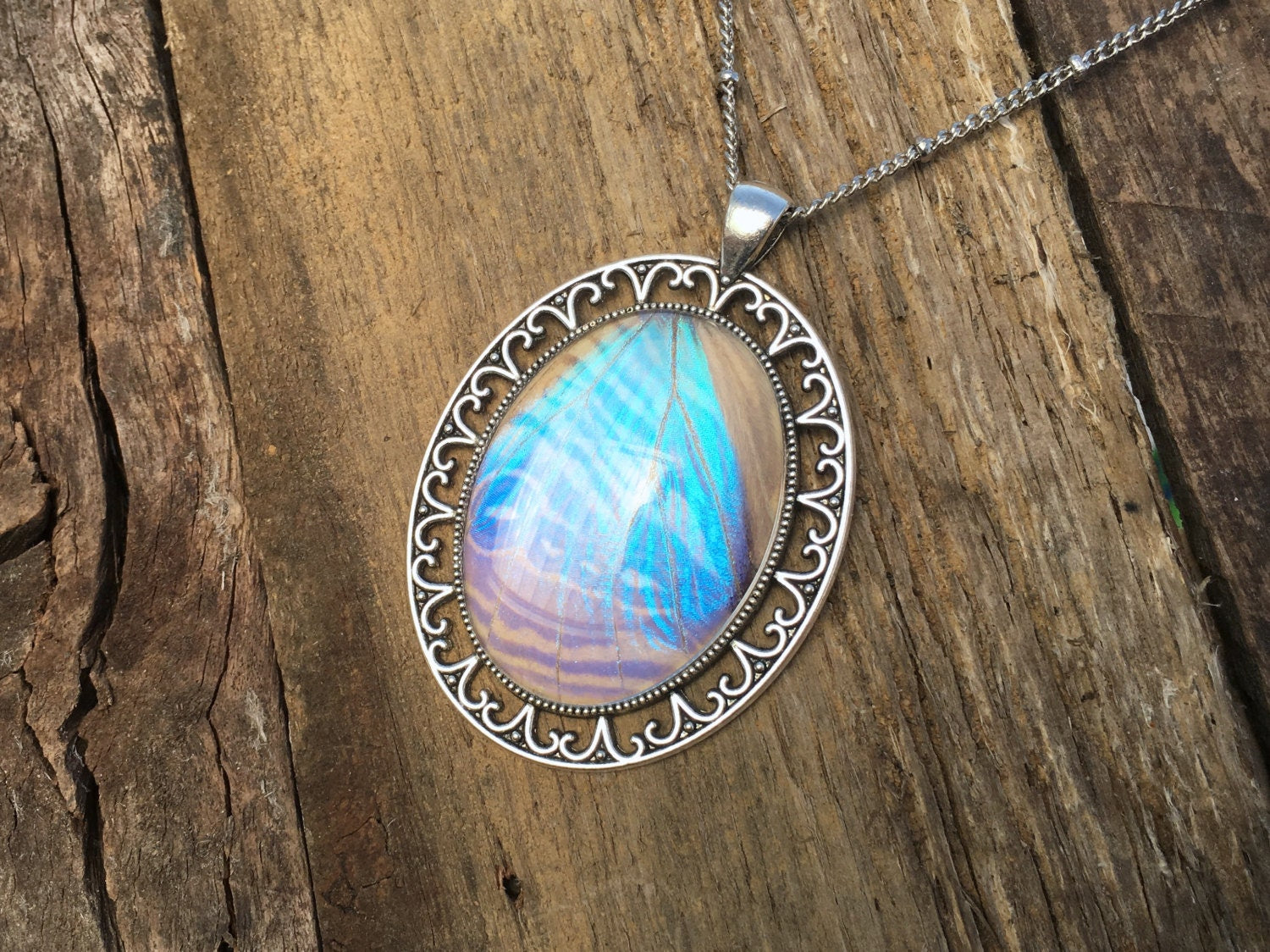REAL butterfly wing necklace Best selling jewelry Gifts for sister in law gift Faux opal rainbow moonstone necklace Real insect jewelry