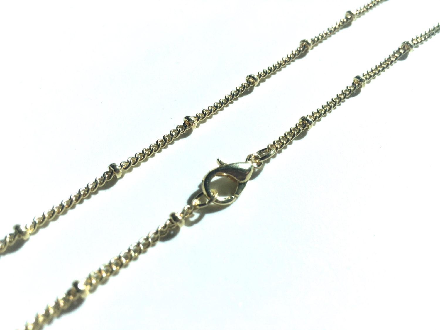 Satellite chain Dew drop necklace Silver layered necklace Finished chain Short long beaded chain 18 inch 30 inch Rose gold Antique Brass
