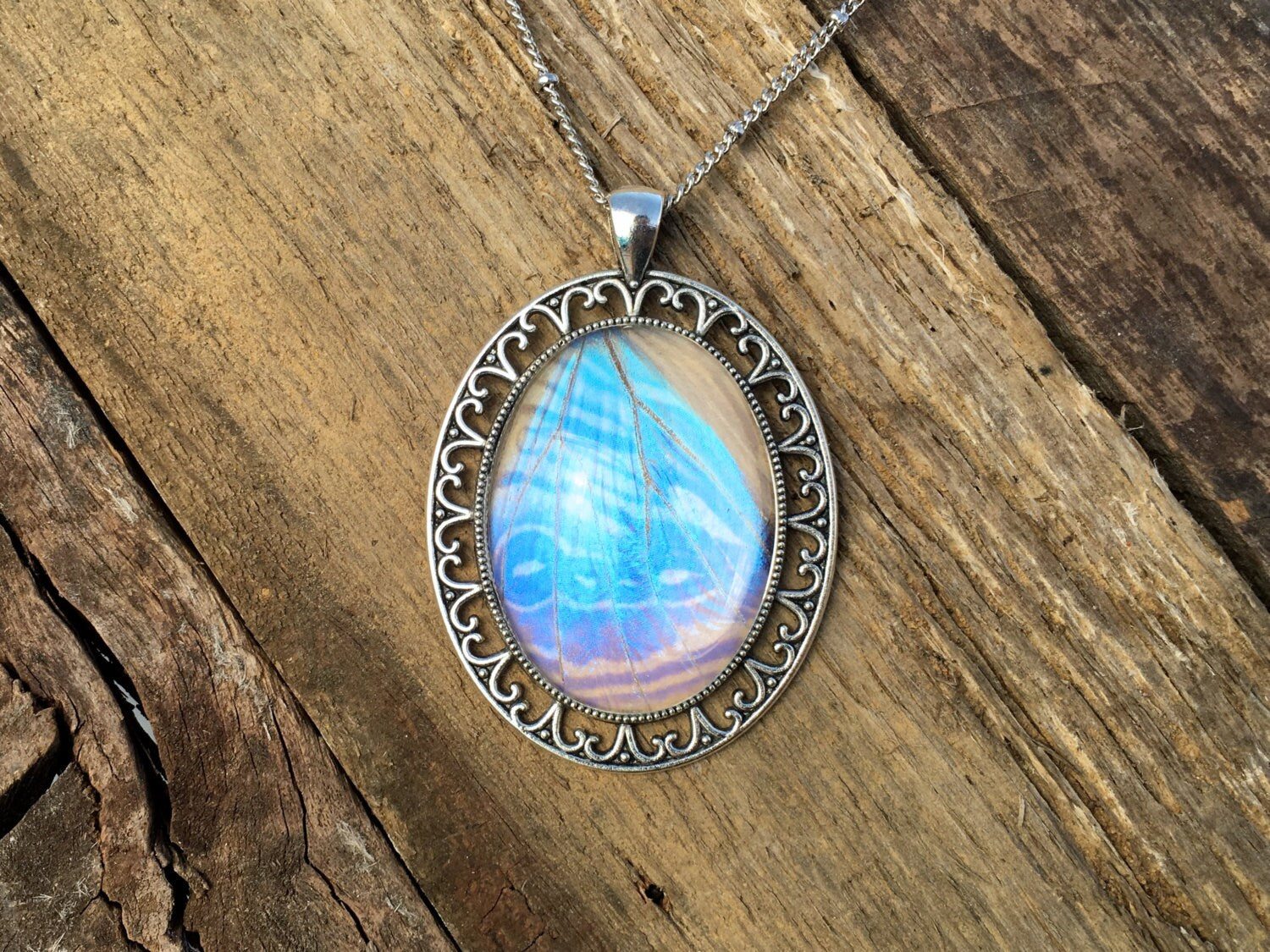 REAL butterfly wing necklace Best selling jewelry Gifts for sister in law gift Faux opal rainbow moonstone necklace Real insect jewelry