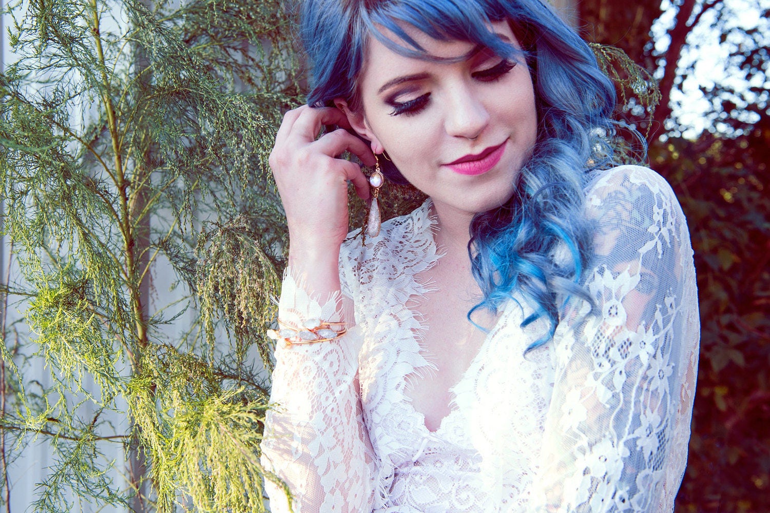 Gold druzy earrings Real butterfly wing earrings Boho bridal drop earrings opal Quartz crystal cluster earrings 14k gold filled option