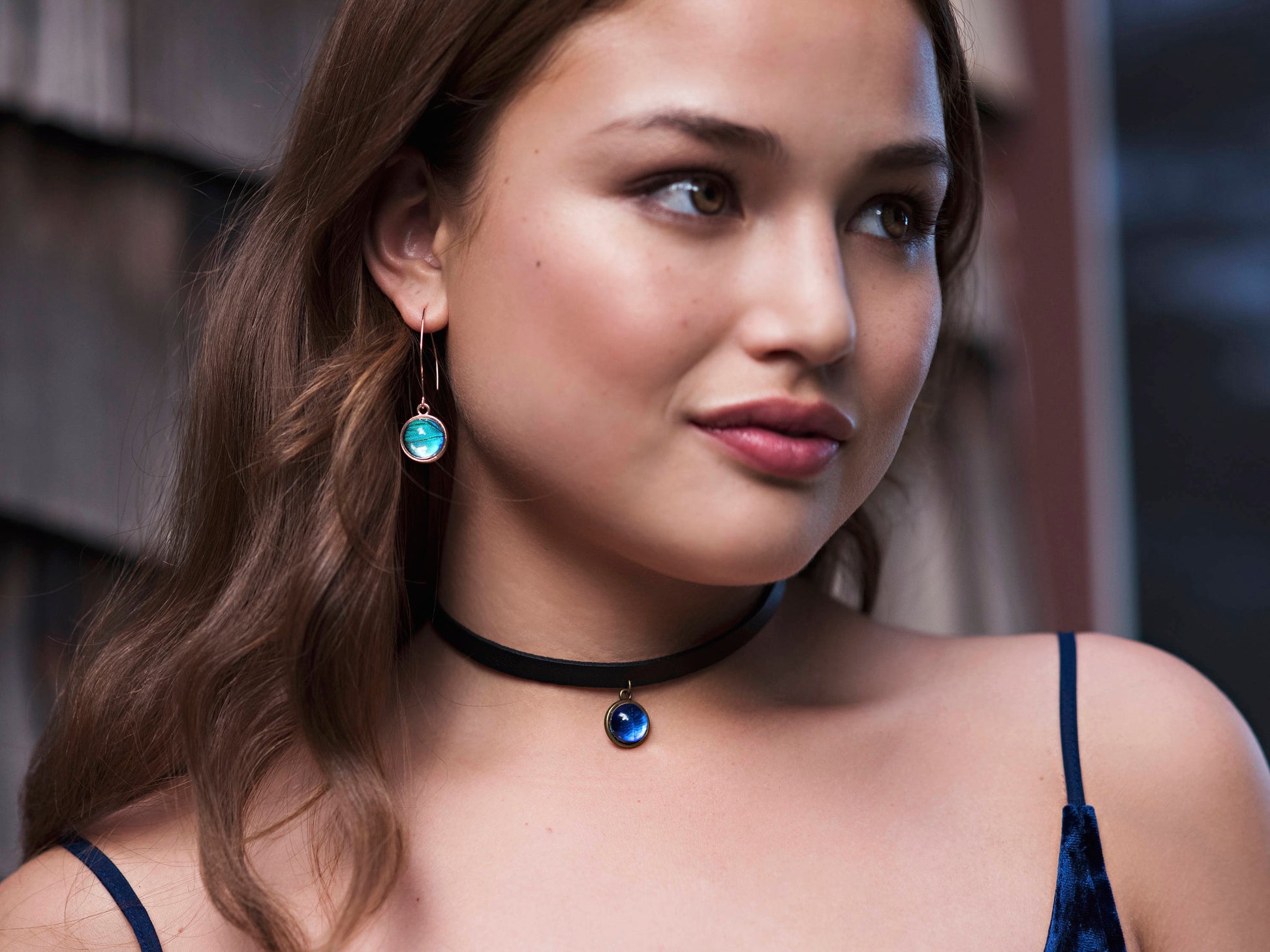 Real butterfly wing necklace Leather choker necklace Gothic choker collar Real butterfly jewelry Gift for 90s kid Chokers for women