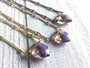 Ametrine necklace Real ametrine pendant Raw ametrine point Genuine ametrine jewelry Rose gold amethyst necklace Citrine point necklace