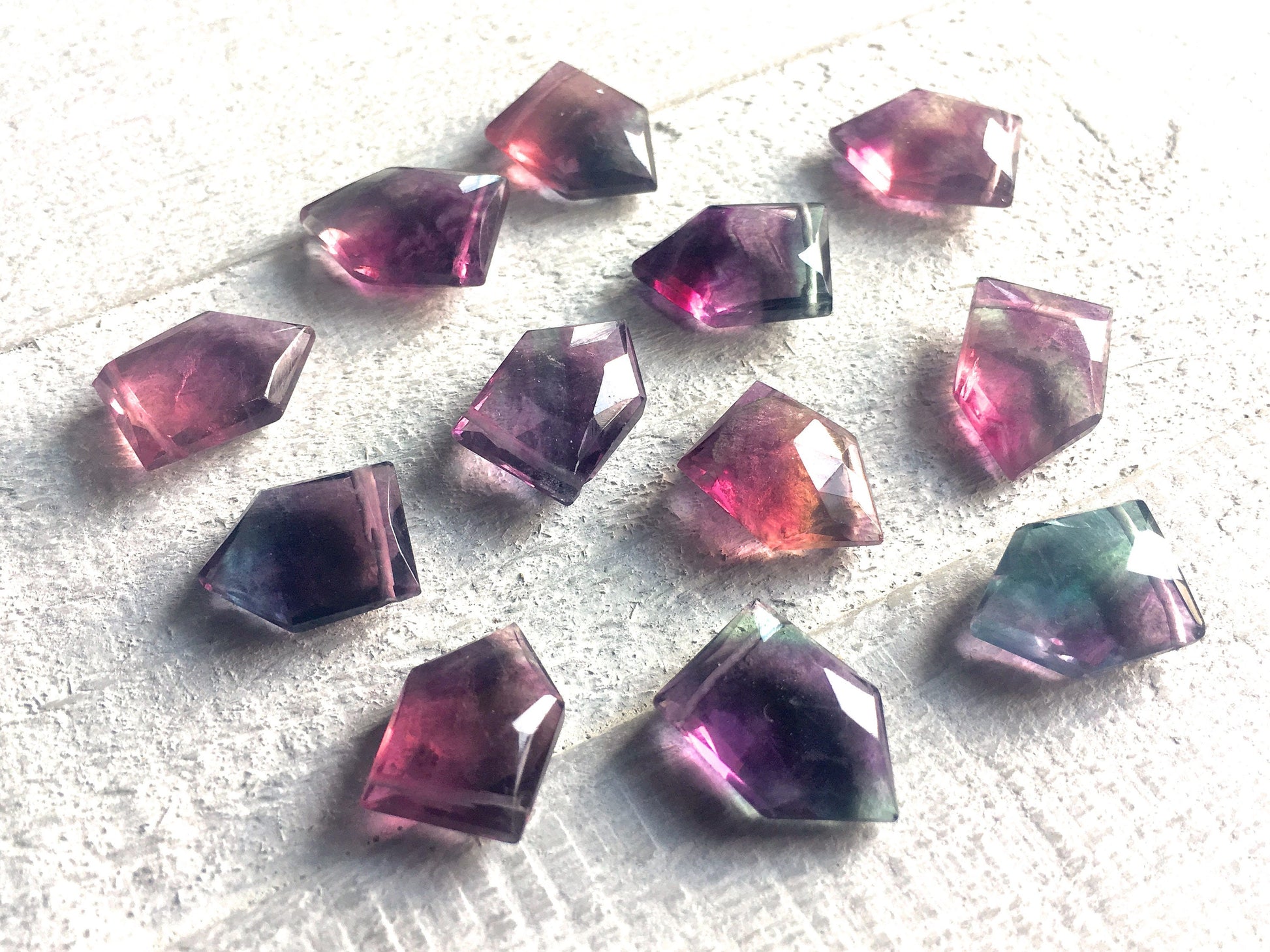 Fluorite necklace Purple and green Fluorite jewelry Raw Fluorite necklace Green amethyst pendant Dainty crystal Rainbow Fluorite point