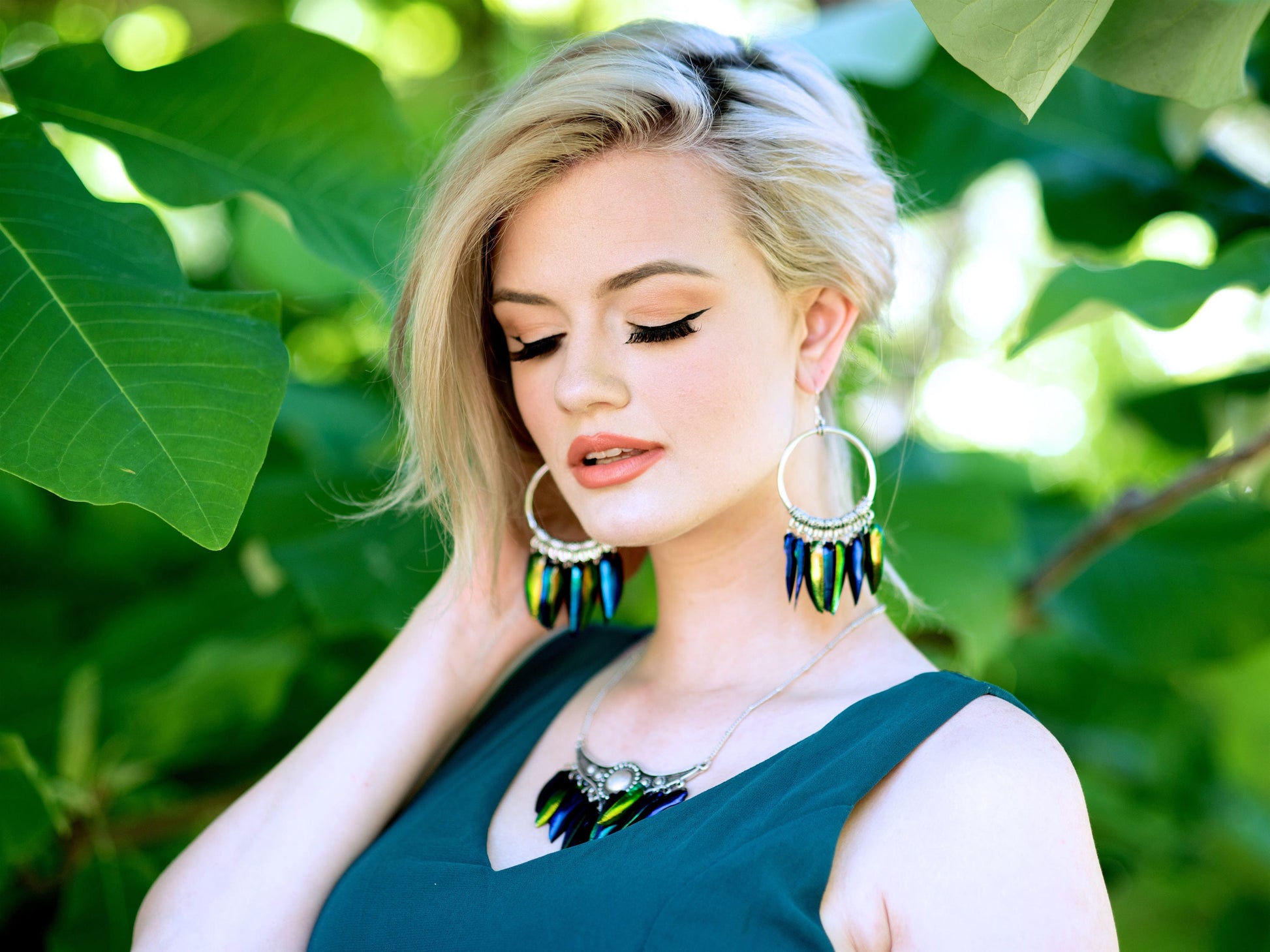 Real beetle wing earrings Most sold items Silver hoop earrings necklace set Popular right now Insect taxidermy earrings Most popular items