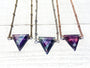 Rainbow Fluorite necklace Raw crystal necklace Cubic fluorite triangle necklace Green fluorite point necklace Raw fluorite tower necklace