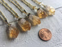Raw citrine necklace Girlfriend necklace Raw birthstone necklace November birthstone necklace Mens crystal necklace Mens citrine necklace