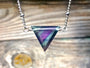 Rainbow Fluorite necklace Raw crystal necklace Cubic fluorite triangle necklace Green fluorite point necklace Raw fluorite tower necklace