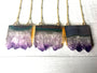 Raw Amethyst necklace Rough amethyst slice necklace Genuine amethyst geode slice necklace Amethyst jewelry for women Agate slice necklace