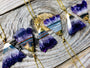 Raw Amethyst necklace Natural amethyst geode necklace Raw amethyst jewelry Large amethyst pendent Talisman necklace Long crystal necklace