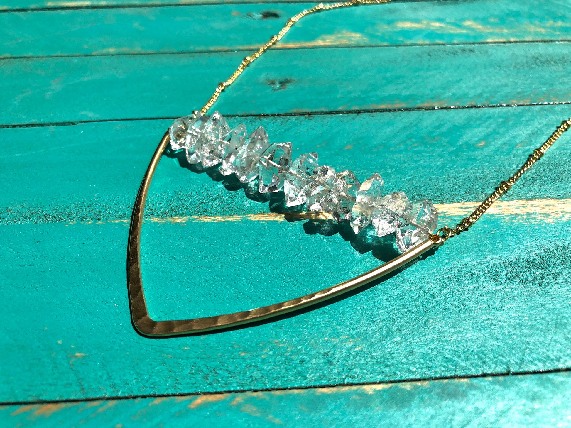 Herkimer diamond jewelry Raw diamond jewelry Raw herkimer diamond necklace Quartz Statement Necklace Herkimer necklace Raw quartz necklace