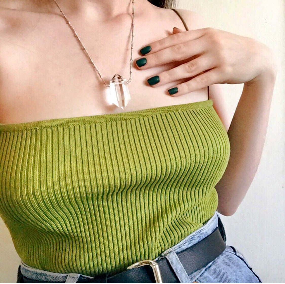 Large crystal necklace Large quartz necklace Big crystal necklace Chunky crystal necklace Large quartz Double terminated quartz point wand