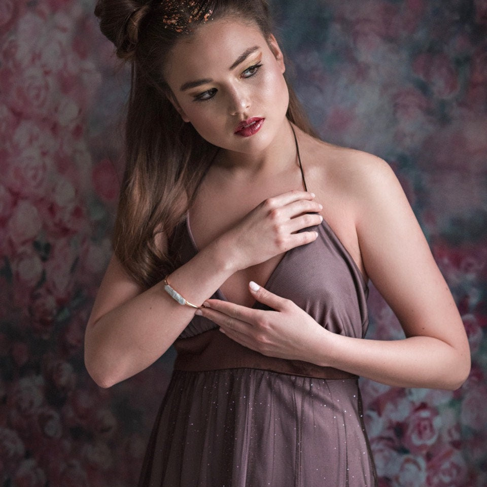 Raw druzy bracelet Popular right now Raw stone bracelet Best selling items Stacking bracelets for women Angel aura quartz Raw stone jewelry