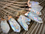 Angel Aura Quartz Necklace Healing crystals and stones Raw crystals and stones Long boho necklace Gunmetal necklaces Sterling silver option