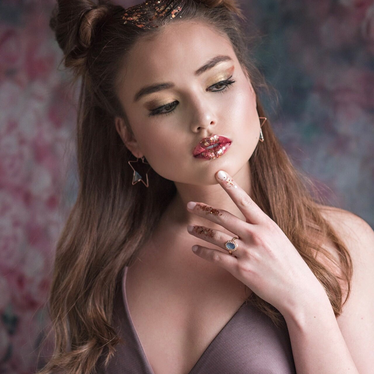 Rainbow moonstone earrings rose gold Crystal hoop earrings As seen on TV This is Us Raw moonstone hoop earrings Rainbow moonstone jewelry