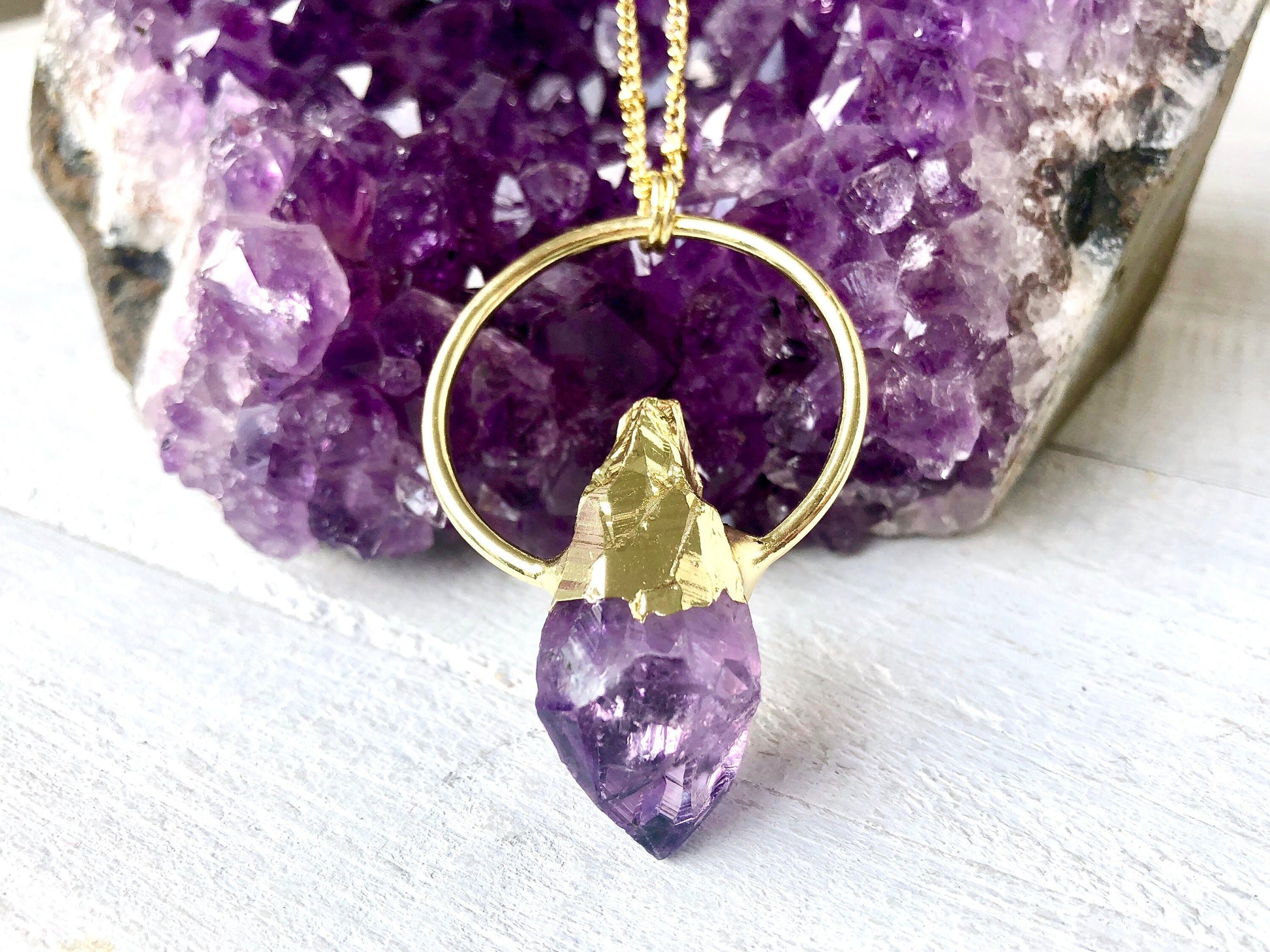 Raw amethyst pendant Trending now Amethyst cluster necklace Raw amethyst jewelry Amethyst pendulum Amethyst geode necklace Amethyst point