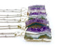 Raw amethyst necklace Amethyst geode necklace February birthstone jewelry gifts for her Geode slice necklace Amethyst slice pendant