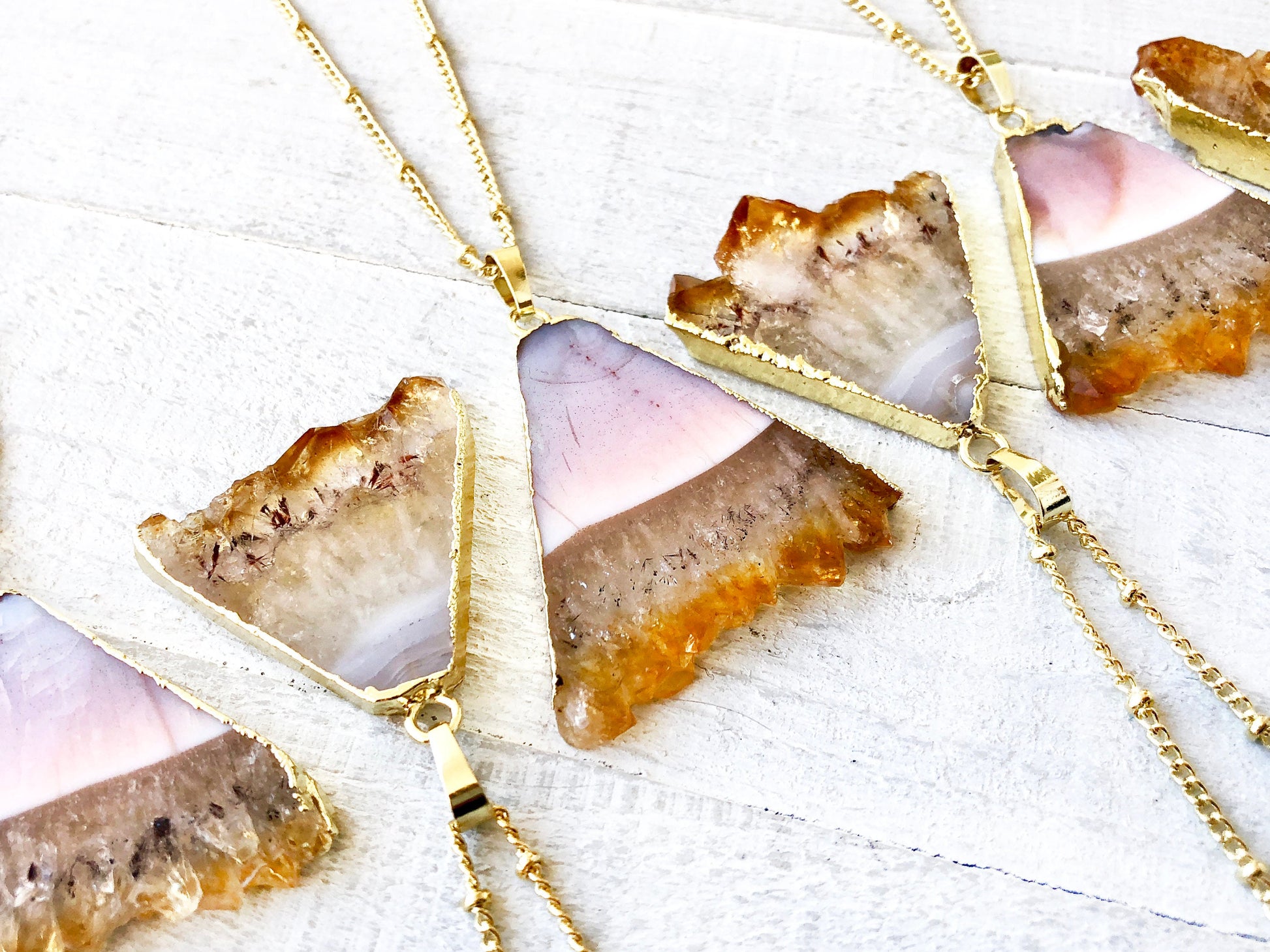 Raw Citrine necklace Natural citrine cluster Genuine citrine point Raw citrine jewelry Yellow citrine crystal necklace Geode slice necklace