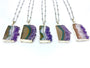 Raw amethyst necklace Amethyst geode necklace February birthstone jewelry gifts for her Geode slice necklace Amethyst slice pendant