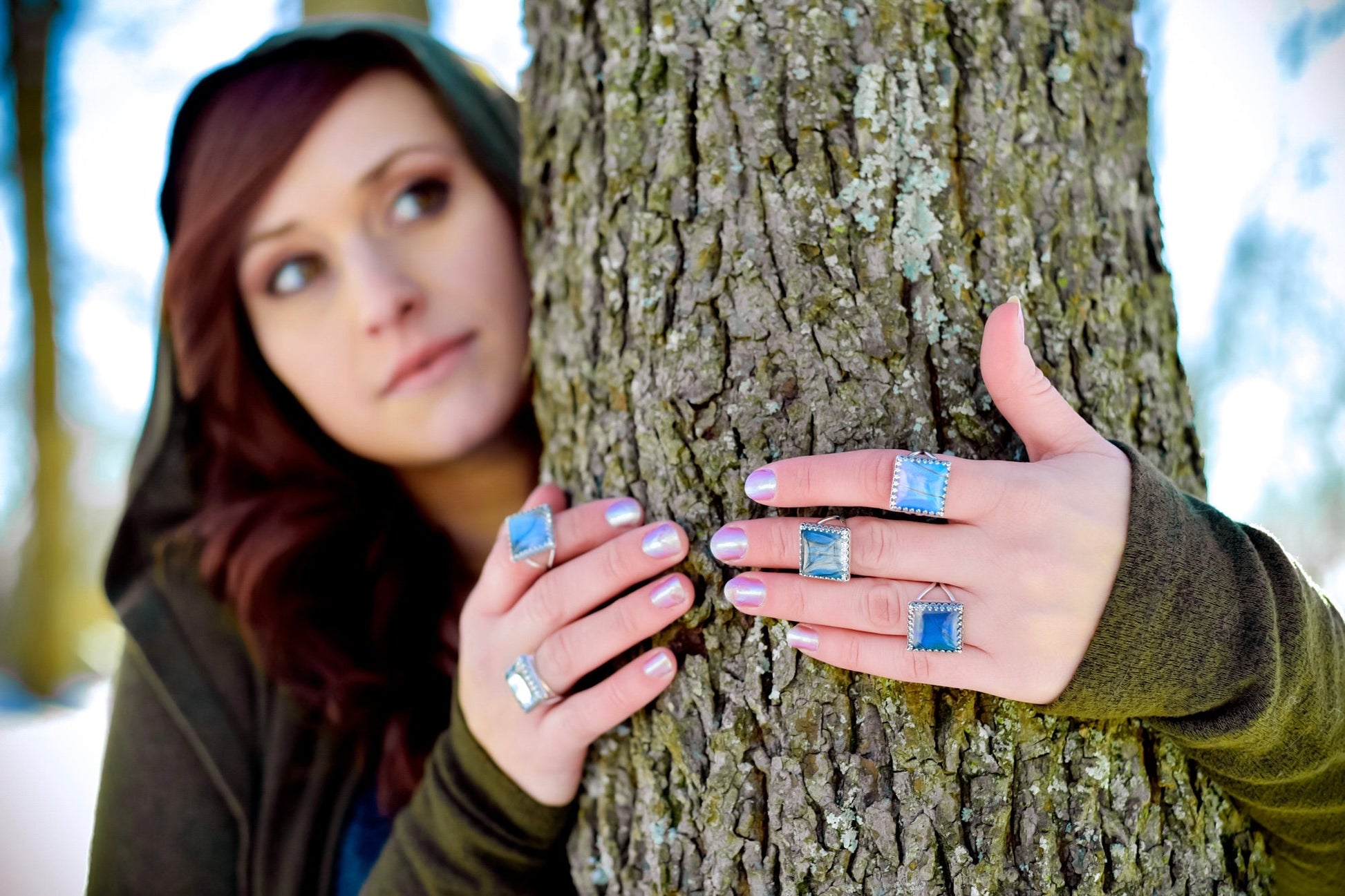 REAL butterfly wing ring 21st birthday gift for her Unusual rings Handmade sterling rings for women Framed Blue Morpho butterfly jewelry