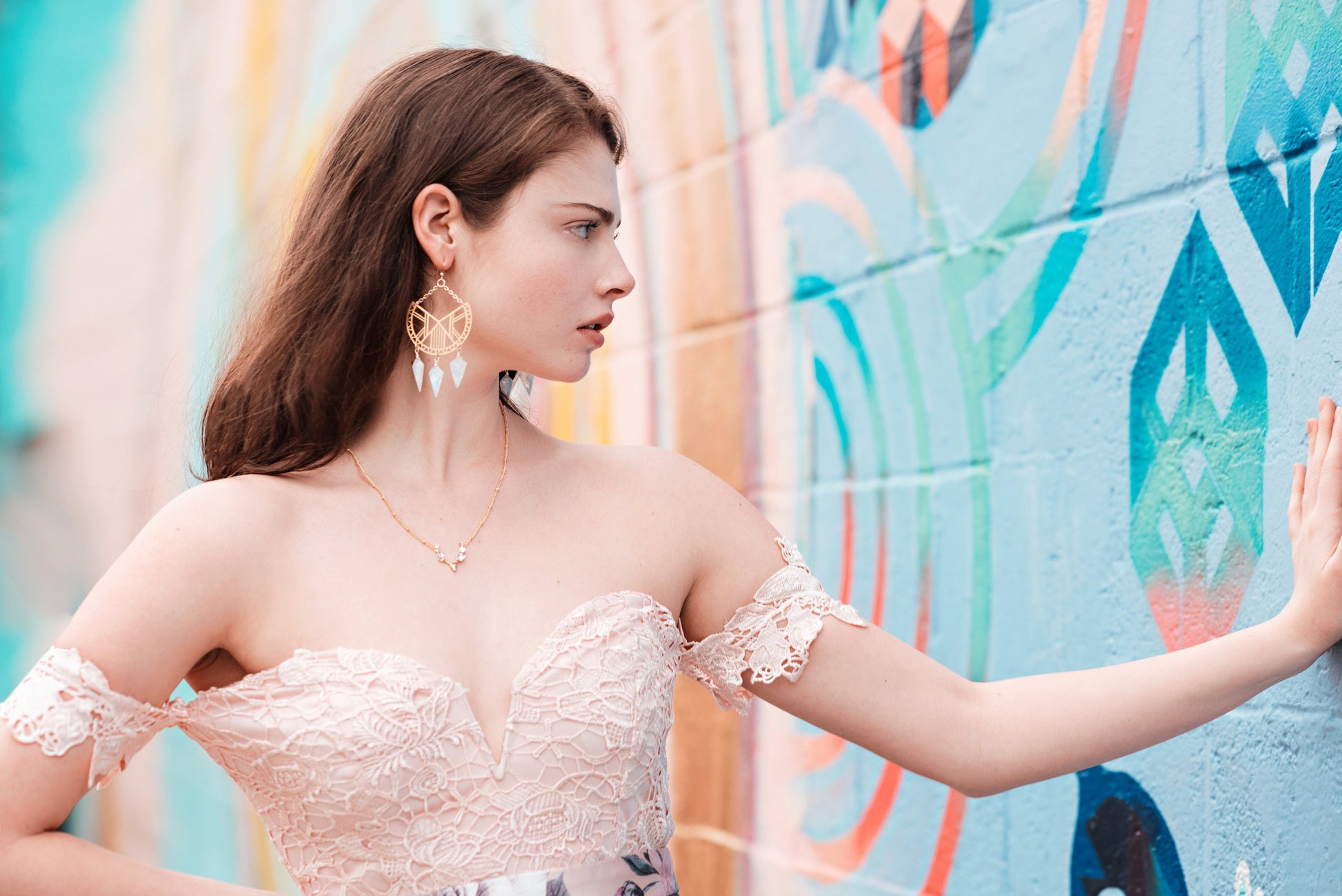 Rainbow moonstone hoop earrings Raw crystal hoop earrings Mandala earrings Moonstone earrings Raw stone Chandelier earrings Crystal point