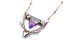 Deer necklace Genuine ametrine pendant Antler necklace Natural ametrine necklace Deer head necklace Ametrine point Amethyst citrine necklace