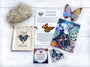 Real blue morpho butterfly wing necklace Vintage jewelry for women Pressed butterfly necklace Vintage necklaces for women Handmade jewelry