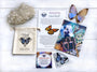 Real blue morpho butterfly necklace Vintage modernist jewelry space butterfly gift for girlfriend Fantasy themed jewelry Dark souls Cosplay