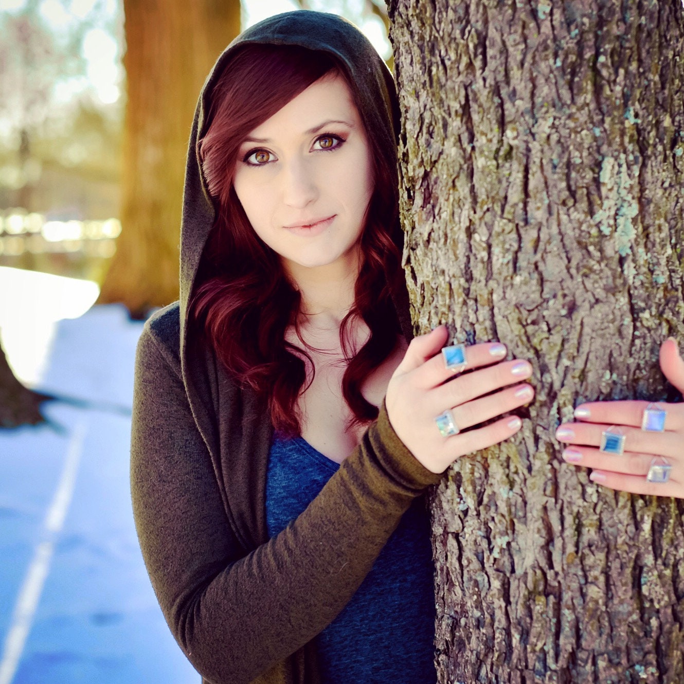 REAL butterfly wing ring 21st birthday gift for her Unusual rings Handmade sterling rings for women Framed Blue Morpho butterfly jewelry