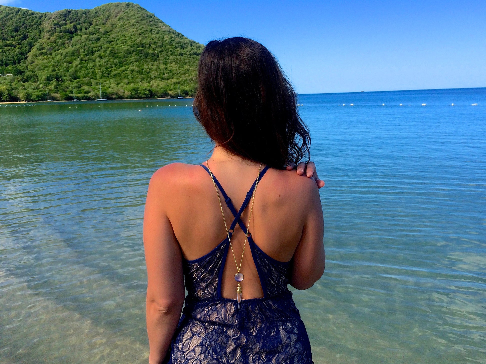 Real butterfly Raw crystal pendulum necklace Talisman necklace Chakra necklace Divination dowsing crystal Clear quartz pendulum necklace