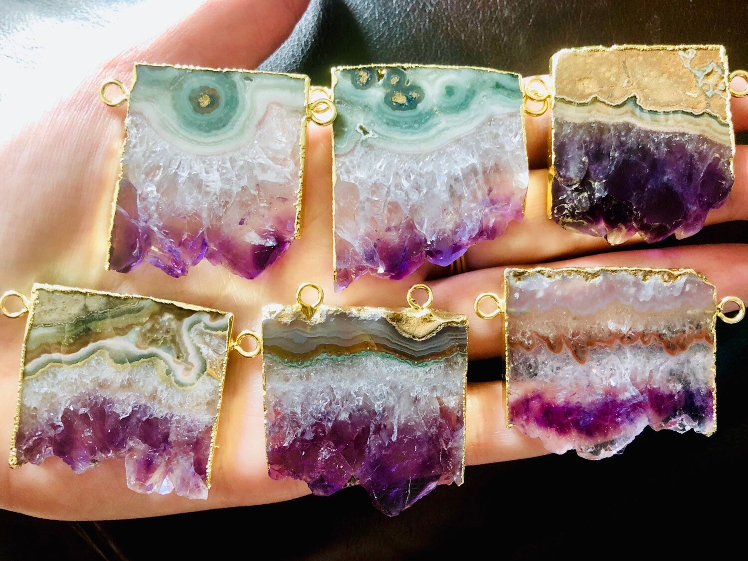 Raw Amethyst necklace Rough amethyst slice necklace Genuine amethyst geode slice necklace Amethyst jewelry for women Agate slice necklace