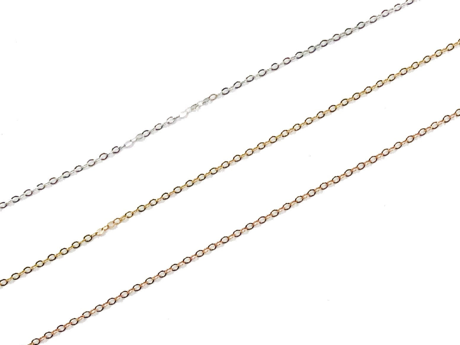 14k gold filled chain Dainty sterling silver chain necklace for women men Delicate layered necklace 14K rose gold chain Satellite chain