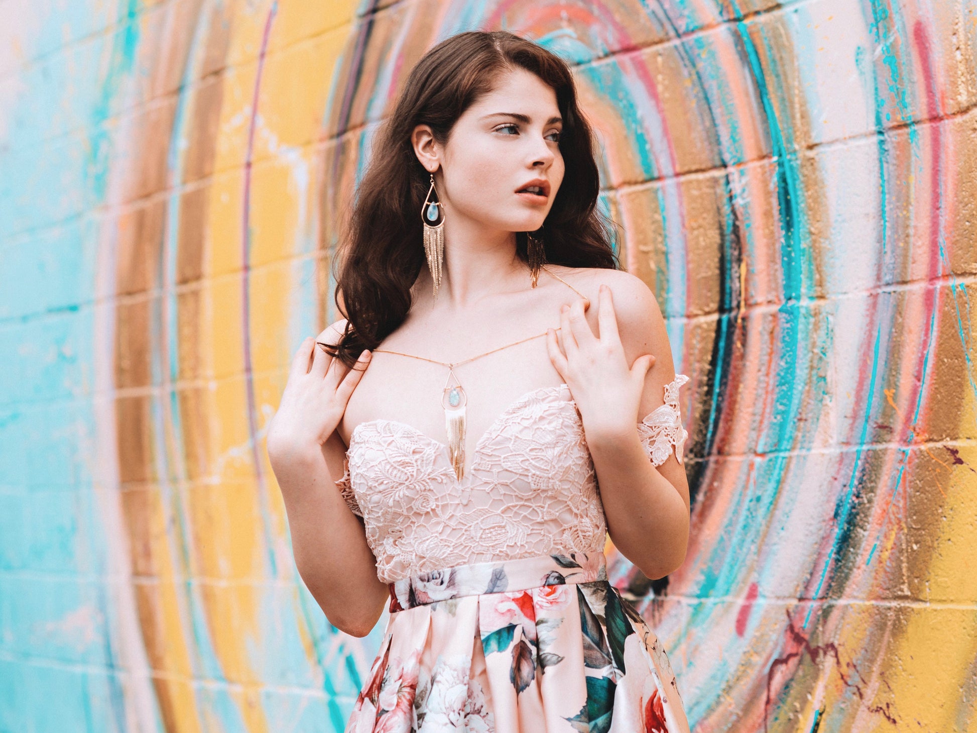 Long moonstone necklace Long tassel necklace Boho tassel necklaces for women Gold fringe necklace Chandelier necklace Long fringe necklace