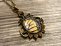 Real monarch butterfly wing necklace Pressed butterfly necklace Framed monarch butterfly necklace Monarch butterfly taxidermy jewelry