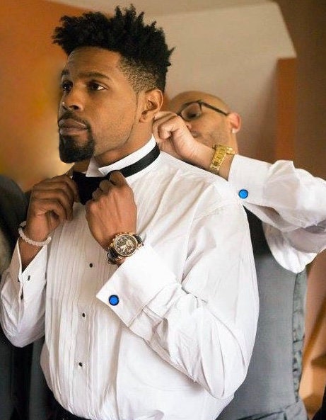 Real Butterfly cufflinks for groom Blue cufflinks for groomsmen Men's cuff links for wedding Personalized cuff links father of the bride