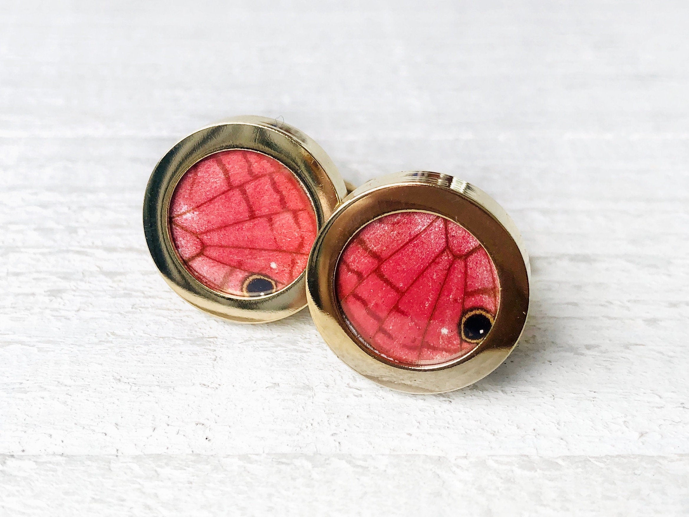 Real Butterfly cufflinks for groom Wedding cuff links for men Rose cufflinks for groomsmen Pink cufflinks for women Gold cufflinks for dad