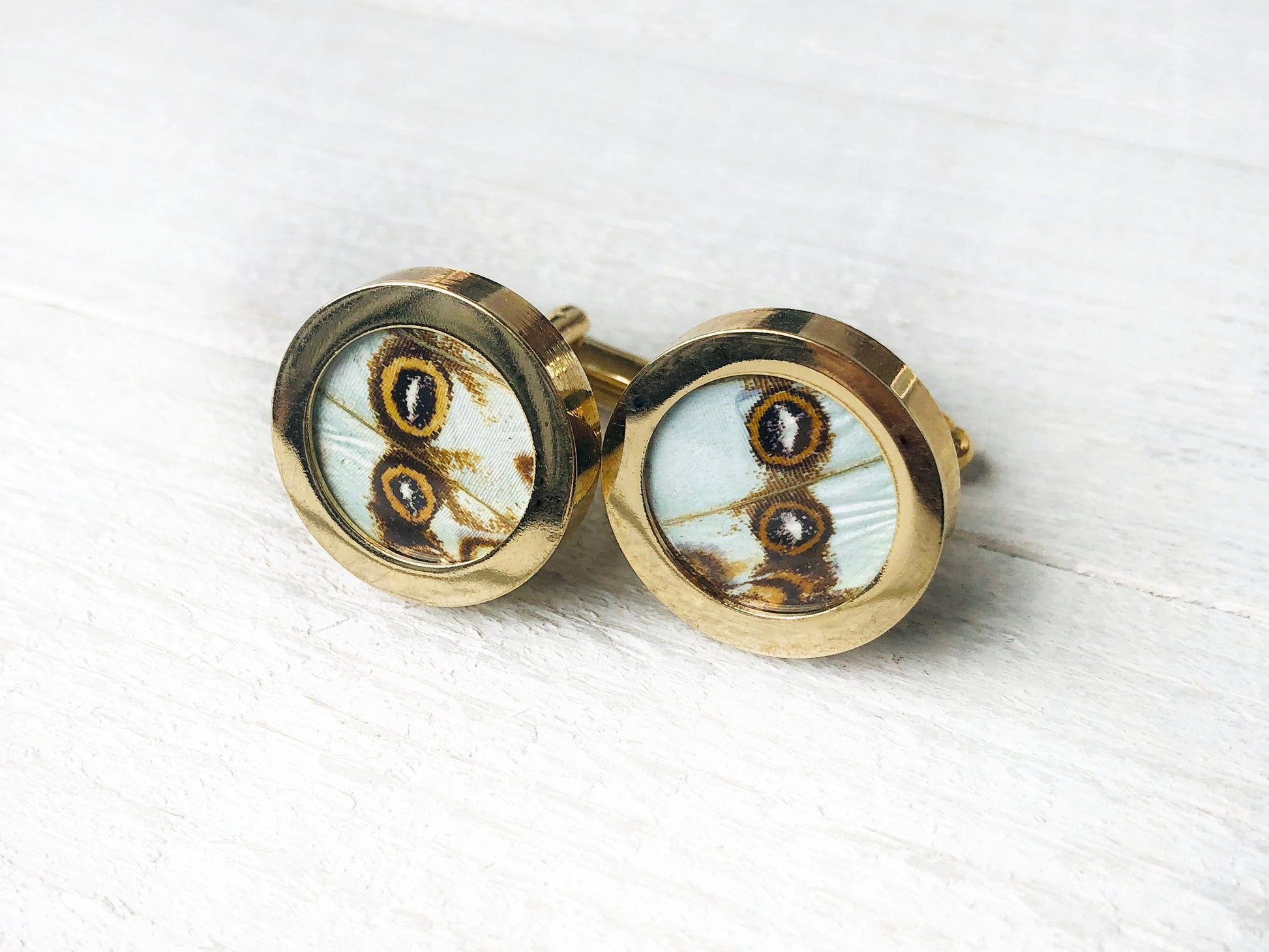 Real Butterfly cufflinks for father of the bride gift Wedding cufflinks groom cuff links from bride Pressed flower cuff links for dad