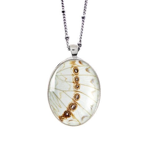 Real White Butterfly Wing Necklace Boho bride gift from groom Bohemian Bridal Jewelry butterfly wedding dress unique bridesmaids gifts