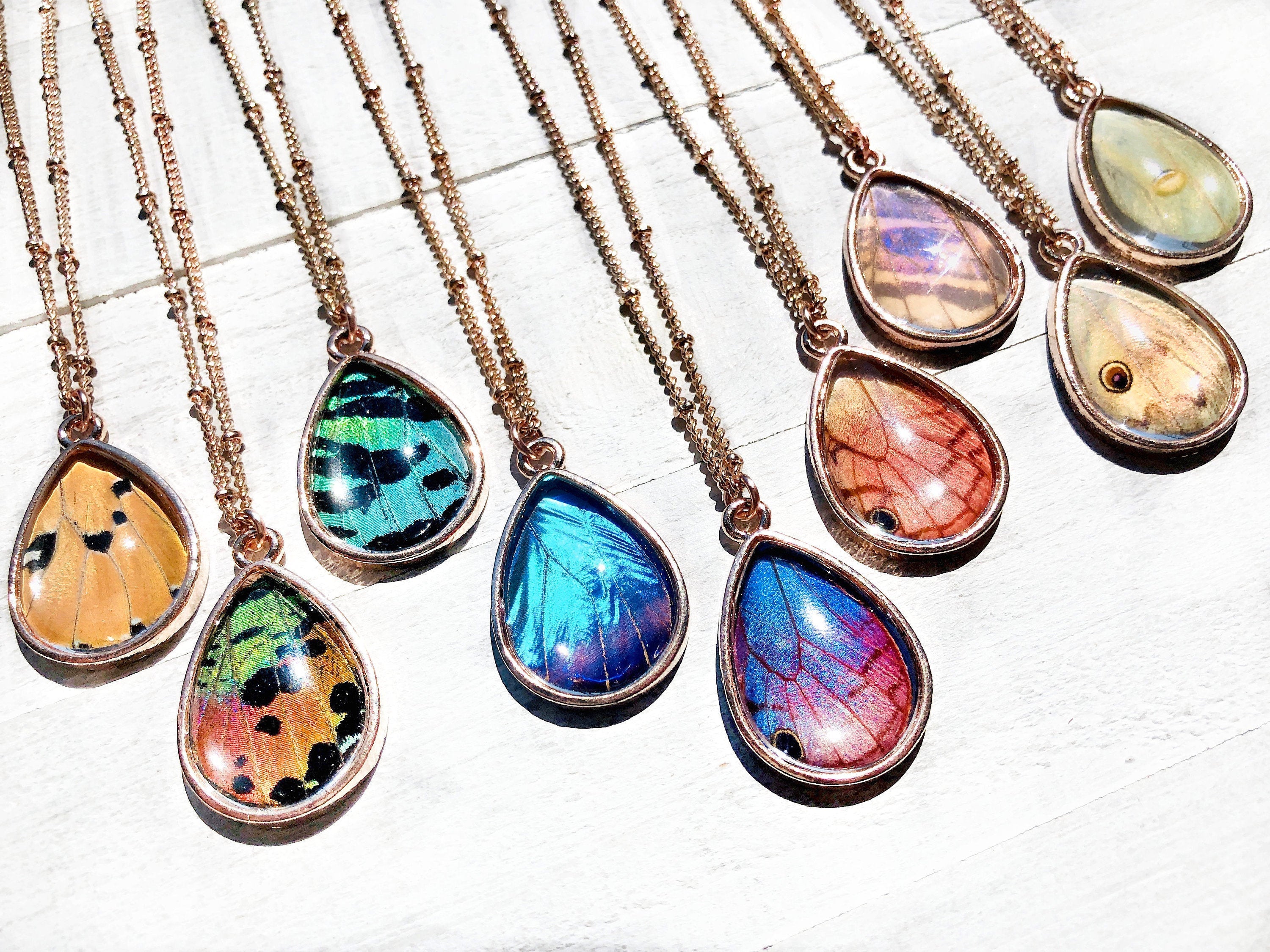 Real butterfly wing necklace butterfly necklace Best friend necklace necklace Butterfly wing jewelry jewelry