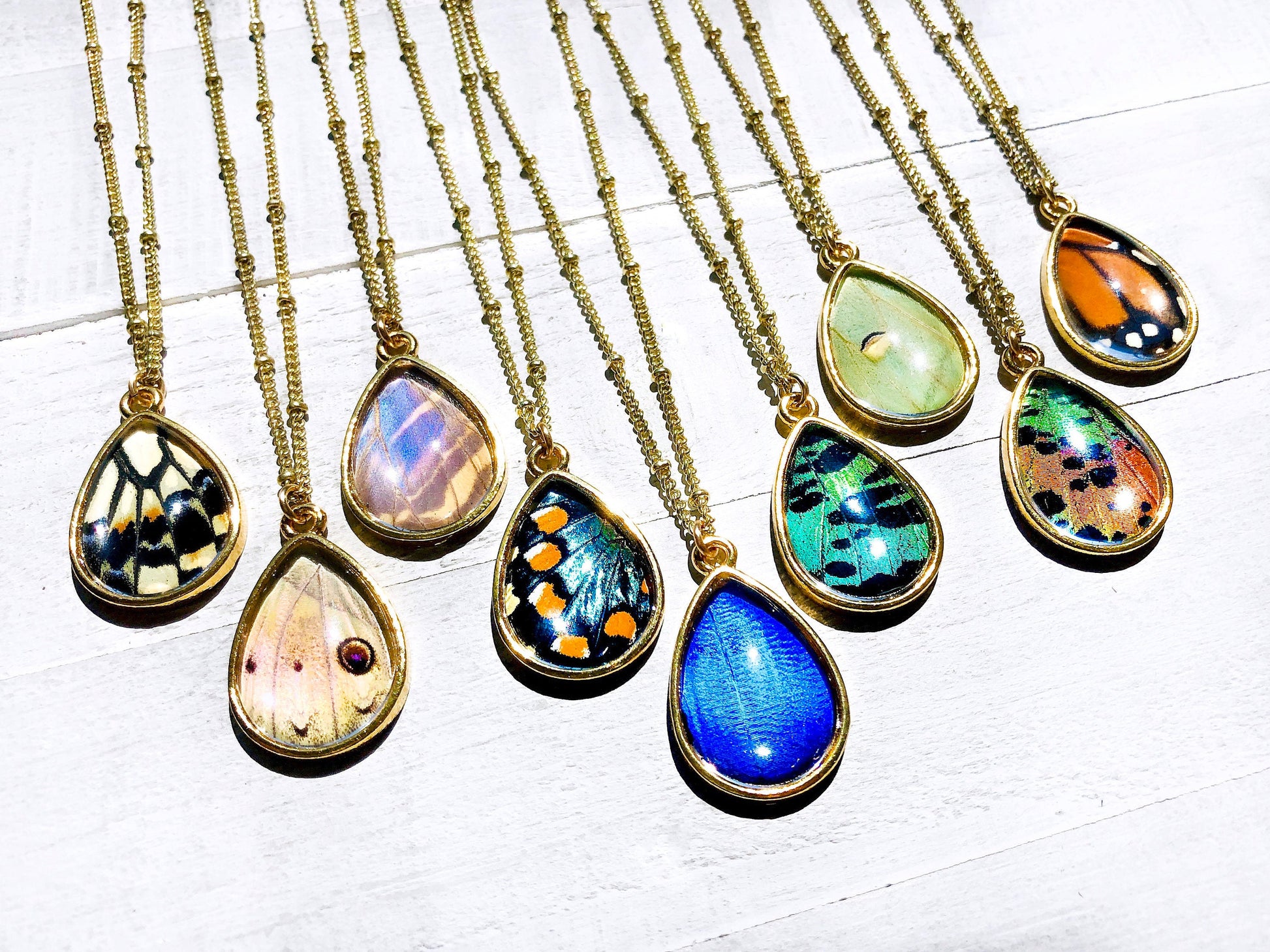 Real butterfly wing necklace Quarantine gift for best friend jewelry Sister necklace for 2 3 4 butterfly necklace