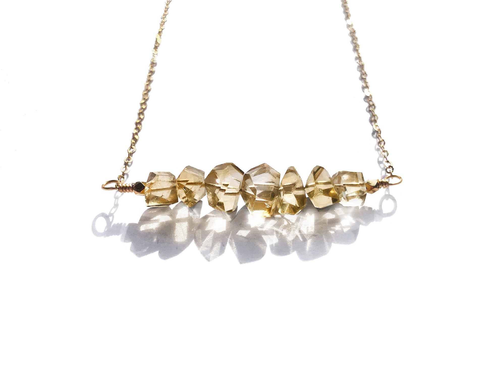 Rose quartz bar necklace Raw rose quartz necklace Gemstone bar necklace Healing rose quartz jewelry January birthstone necklace for mom