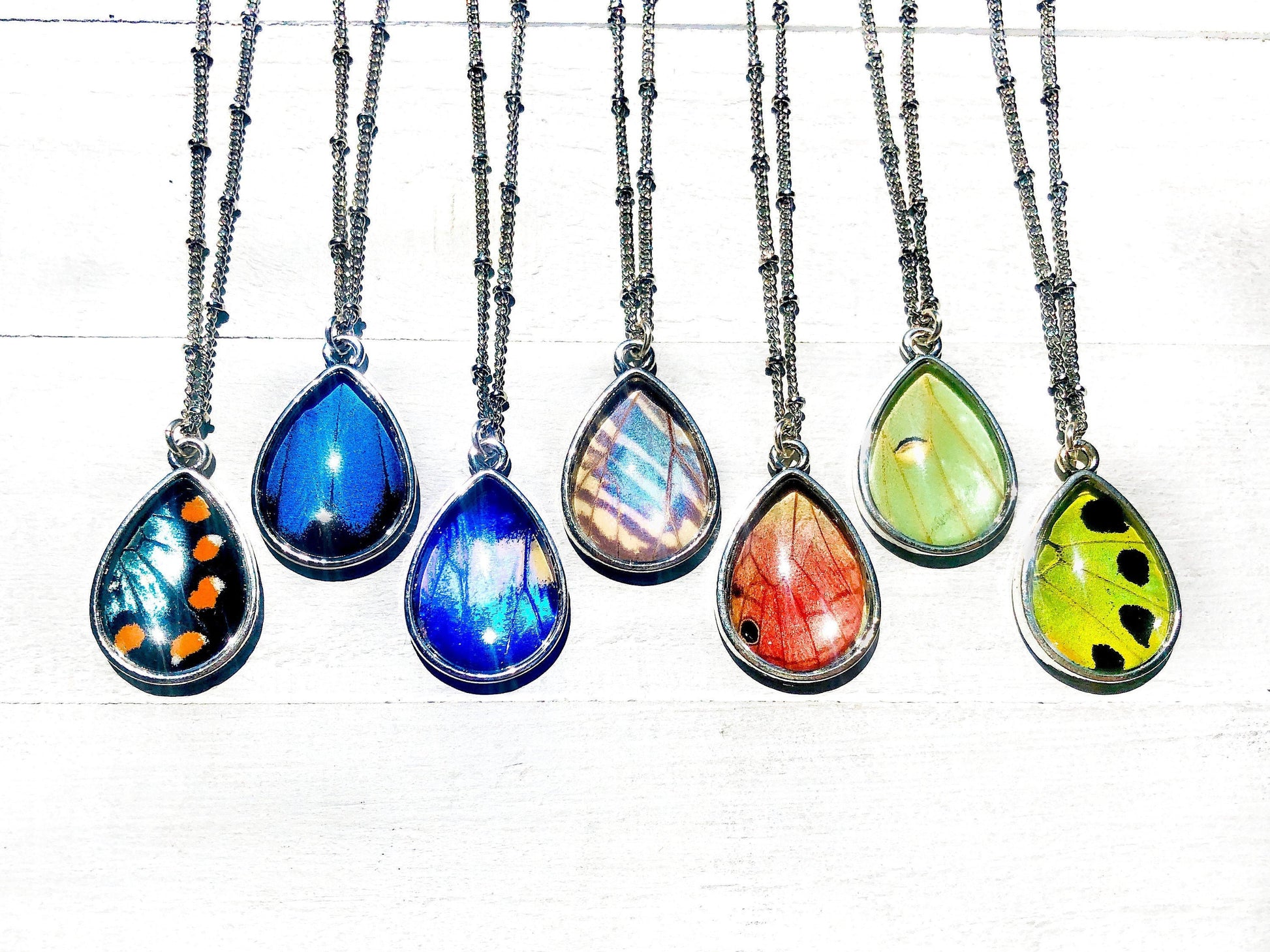 Real butterfly wing necklace necklace For women butterfly necklace sterling silver option Real butterfly jewelry