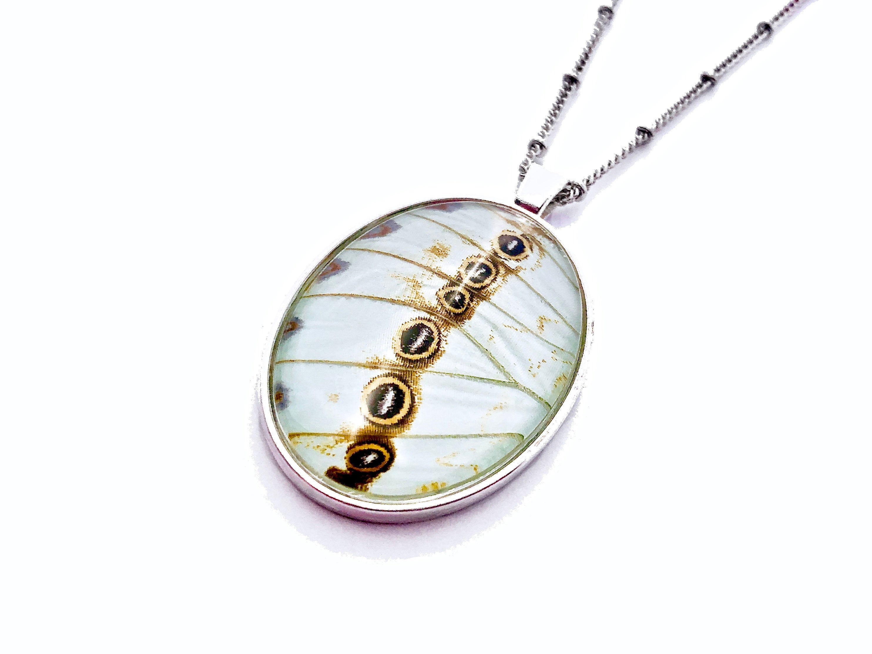 Real White Butterfly Wing Necklace Boho bride gift from groom Bohemian Bridal Jewelry butterfly wedding dress unique bridesmaids gifts