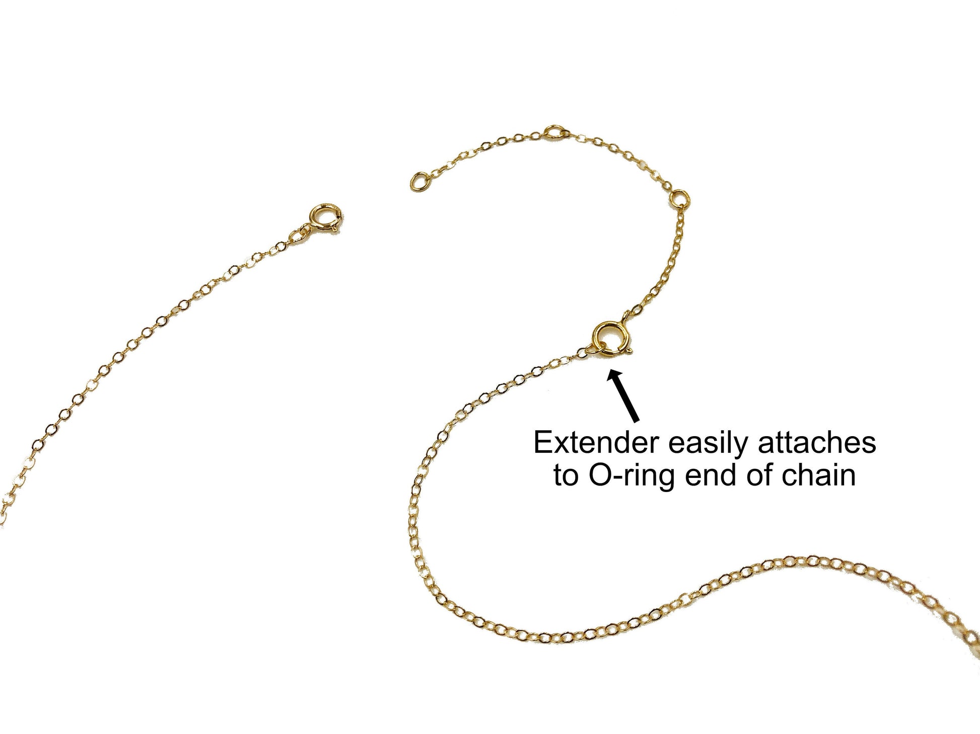 Necklace extender Sterling silver extension chain 14k gold bracelet extender 3" Adjustable chain extender rose gold Anklet extender