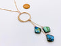 Gemstone boho necklace layered Labradorite necklace Boho jewelry for women Crystal lariat necklace Cascade necklace Layered boho necklace