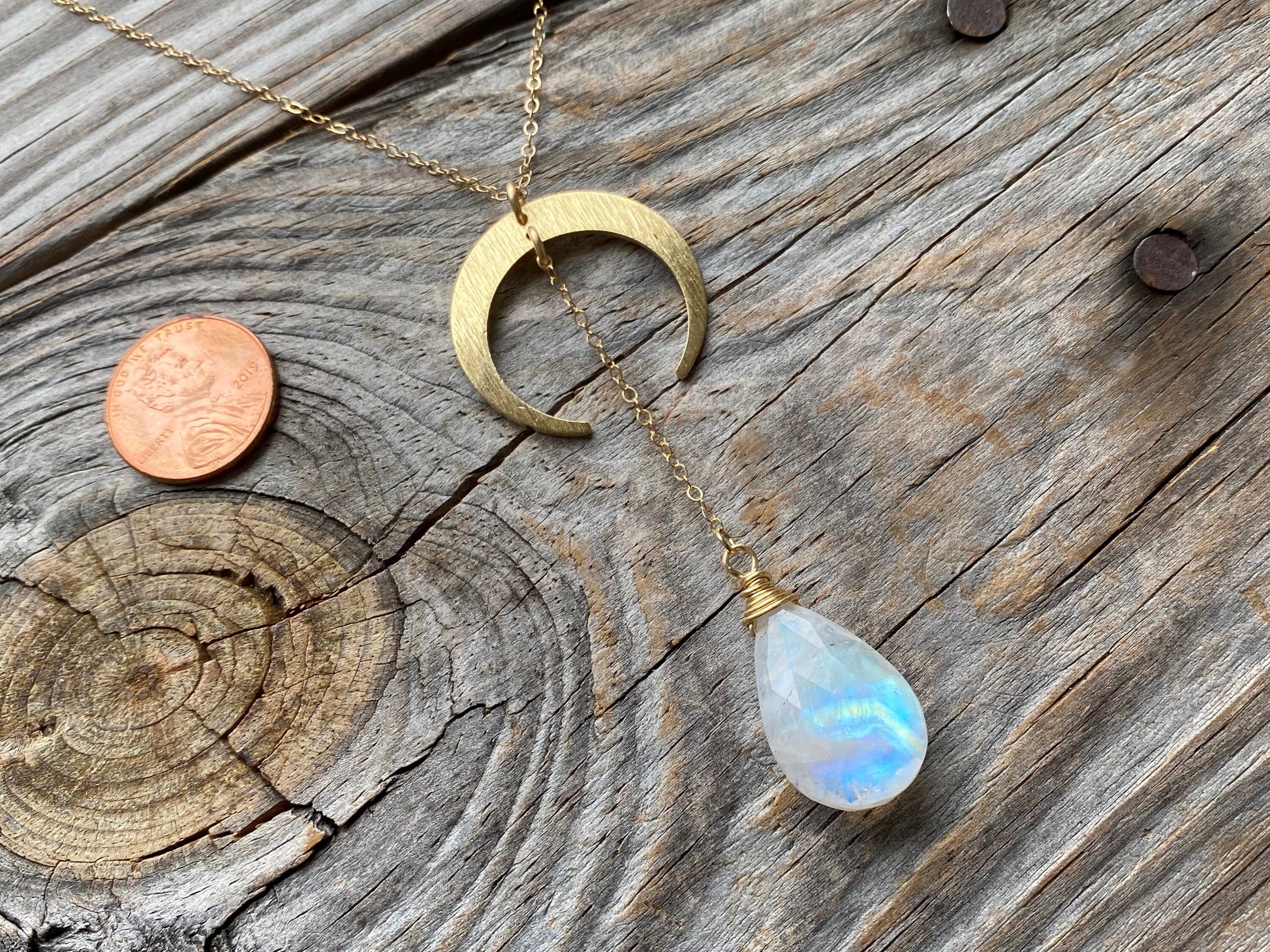 Real ametrine necklace Bolivianite necklace Moon lariat necklace Genuine ametrine pendant Amethyst lariat necklace Natural ametrine jewelry