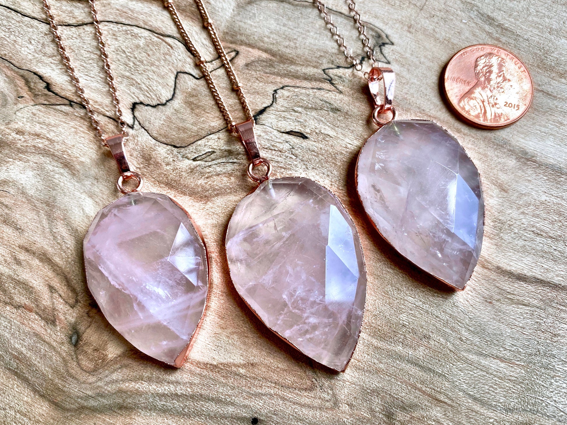 Natural rose quartz necklace Protection necklace Birthday gift for friend Worry stone necklace Real rose quartz jewelry Rose quartz pendant