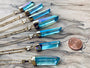 Raw Aqua Aura quartz necklace Aqua aura necklace Blue quartz necklace Quartz point necklace Aqua aura quartz pendant Blue crystal point