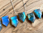 Raw labradorite necklace Natural stone pendant necklace Rock necklace for women Rainbow labradorite jewelry Raw stone jewelry